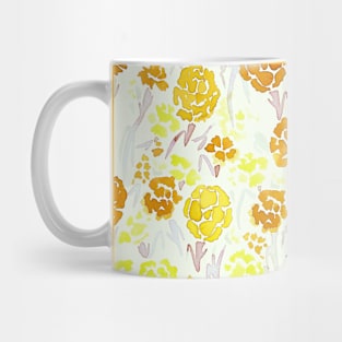 Yellow Watercolor Carnation Mug